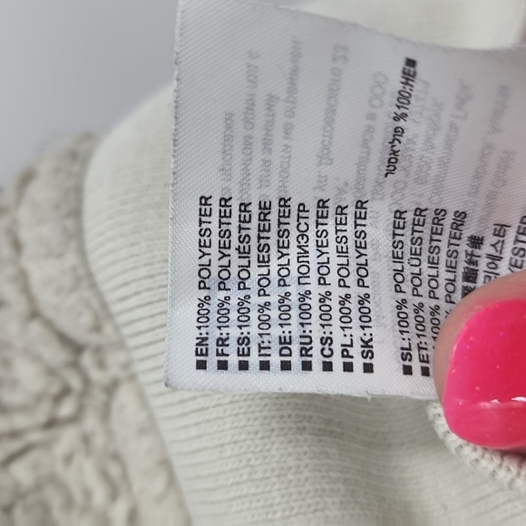 Burton cream colored fleece hooded jacket - Picture 7 of 7